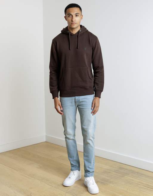 French Connection Cotton blend hoody in chocolate, 3 of 4