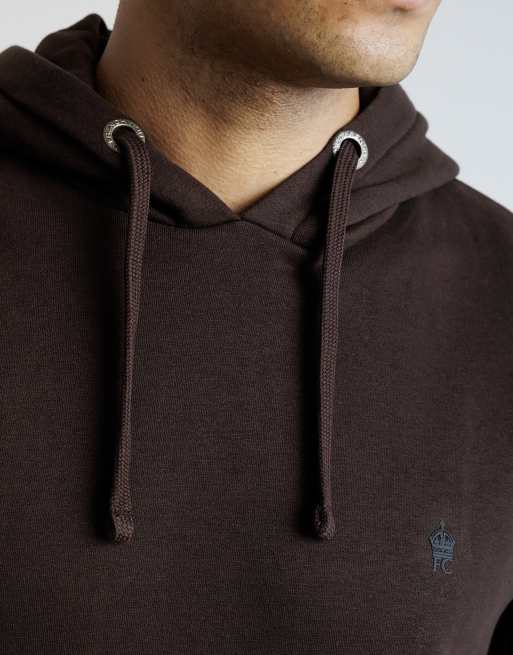 French Connection Cotton blend hoody in chocolate, 4 of 4