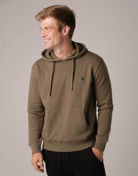 French Connection Cotton blend hoody in khaki - view 1
