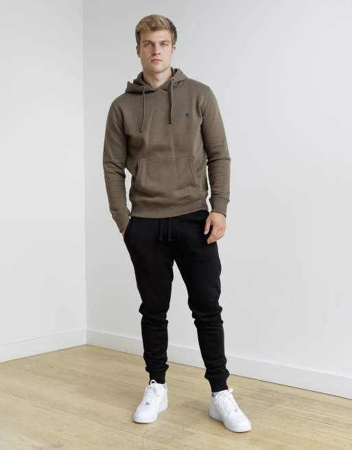 French Connection Cotton blend hoody in khaki, 3 of 4