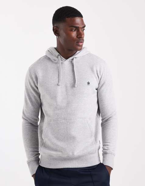French Connection Cotton blend hoody in light grey - view 1