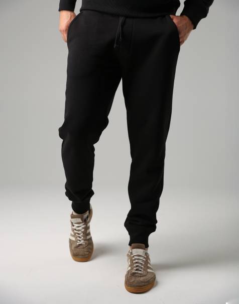French Connection Cotton blend joggers in black
