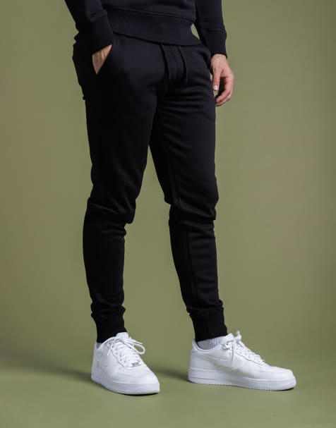 French Connection Cotton blend joggers in black - view 1