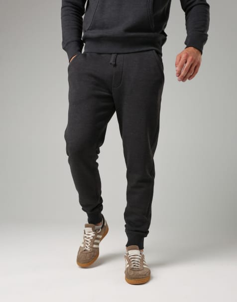 French Connection Cotton blend joggers in charcoal - view 1