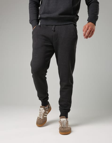 French Connection Cotton blend joggers in charcoal - view 1