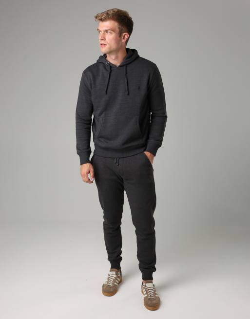 French Connection Cotton blend joggers in charcoal, 3 of 4