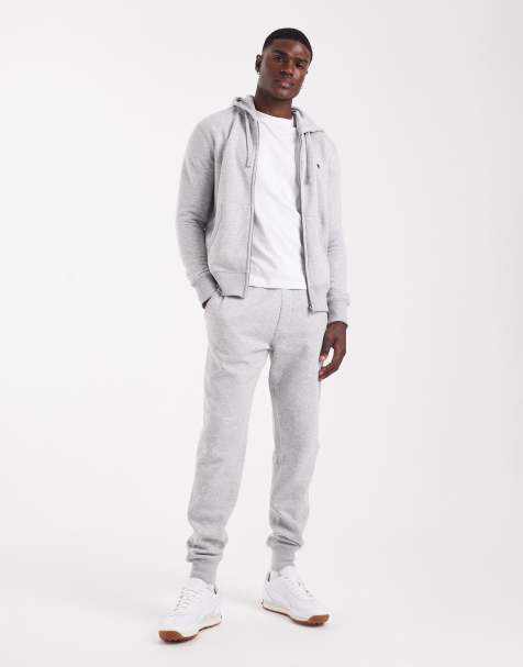 French Connection Cotton blend joggers in light grey - view 1