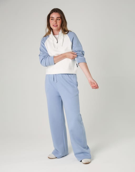French Connection Cotton blend panel colourblock pullover zipped hoody in ivory, 2 of 4