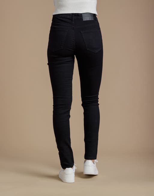 French Connection Cotton blend stretch high rise skinny denim jeans in black, 2 of 4