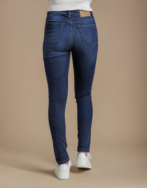 French Connection Cotton blend stretch high rise skinny denim jeans in blue, 2 of 4