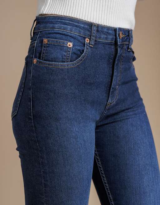 French Connection Cotton blend stretch high rise skinny denim jeans in blue, 4 of 4