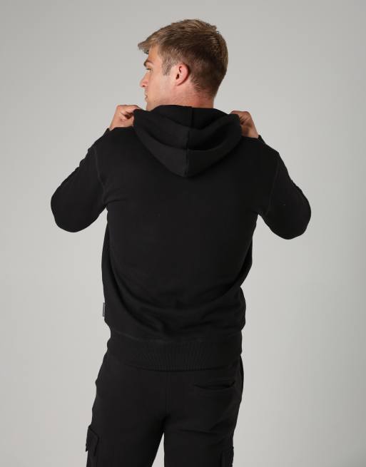French Connection Cotton blend zip hoody in black, 2 of 4