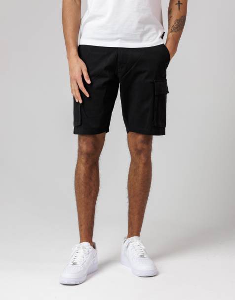French Connection Cotton cargo shorts in black - view 1