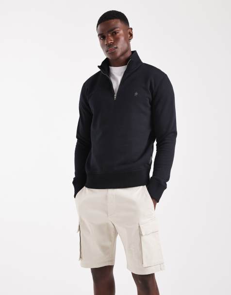 French Connection Cotton cargo shorts in stone - view 1