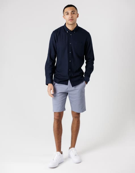 French Connection Cotton chino shorts in light blue - view 1