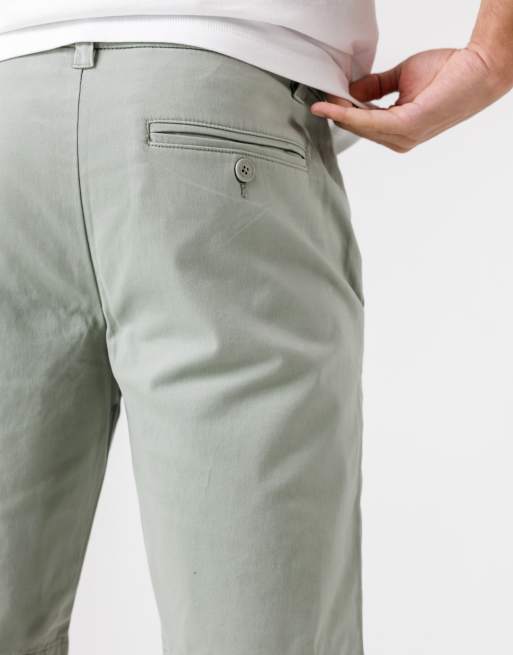 French Connection Cotton chino shorts in light green, 3 of 4