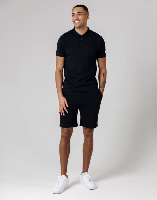 French Connection Cotton polo shirt and shorts co ord set in navy, 2 of 4