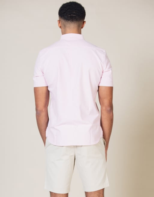 French Connection Cotton short sleeve oxford shirt in pink, 2 of 3