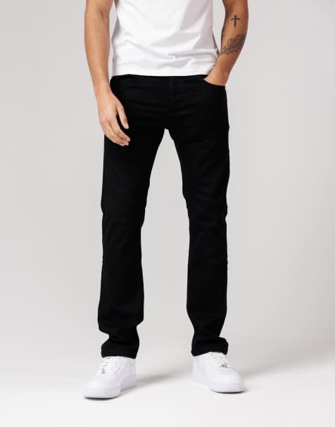 French Connection Cotton slim fit stretch denim jeans in black - view 1