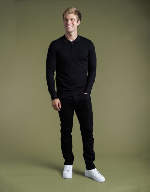 French Connection Cotton slim fit stretch denim jeans in black, 3 of 4