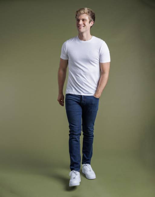 French Connection Cotton slim fit stretch denim jeans in dark blue, 3 of 4