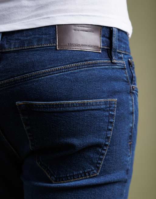 French Connection Cotton slim fit stretch denim jeans in dark blue, 4 of 4