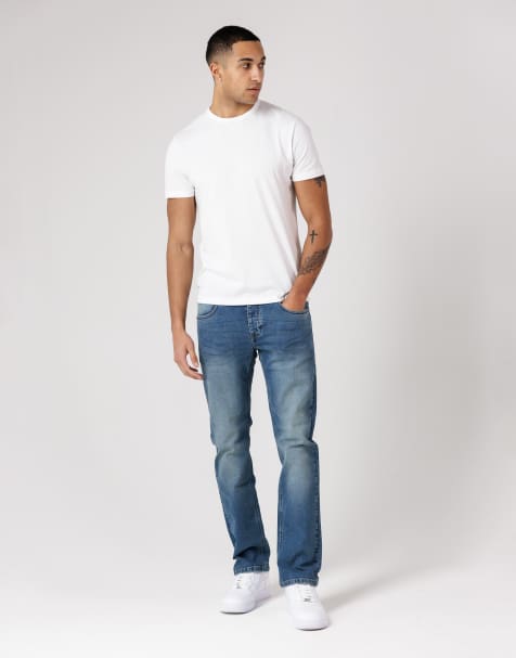 French Connection Cotton slim fit stretch denim jeans in light blue - view 1