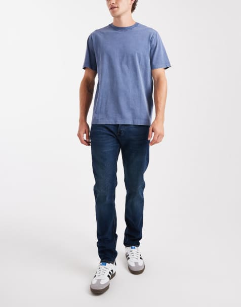 French Connection Cotton slim fit stretch jeans in dark blue - view 1