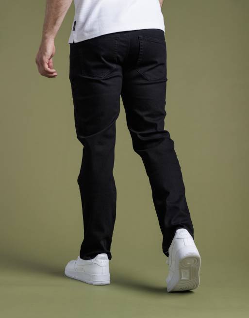 French Connection Cotton straight leg stretch denim jeans in black, 2 of 3