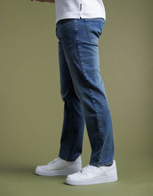 French Connection Cotton straight leg stretch denim jeans in blue, 4 of 4