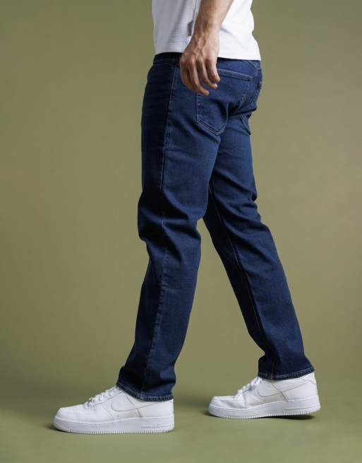 French Connection Cotton straight leg stretch denim jeans in dark blue, 3 of 3