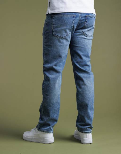 French Connection Cotton straight leg stretch denim jeans in light blue, 2 of 3