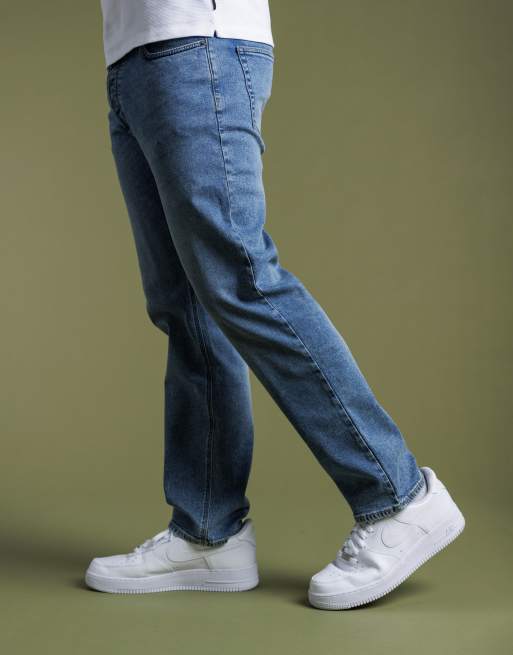 French Connection Cotton straight leg stretch denim jeans in light blue, 3 of 3