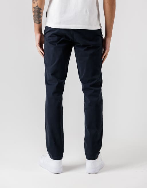 French Connection Cotton stretch five-pocket regular fit chino trousers in navy, 4 of 4