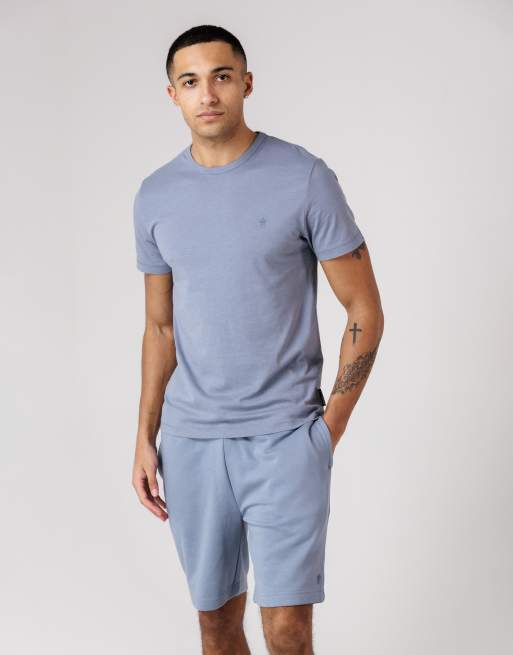 French Connection Cotton t-shirt and shorts co ord set in light blue, 2 of 4