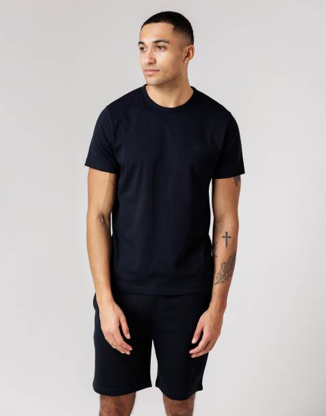 French Connection Cotton t-shirt and shorts co ord set in navy - view 1