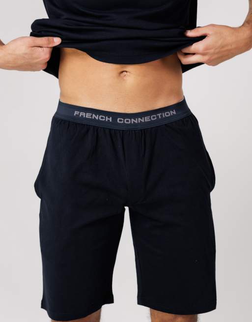 French Connection Cotton t-shirt and shorts co-ord set in navy, 2 of 4