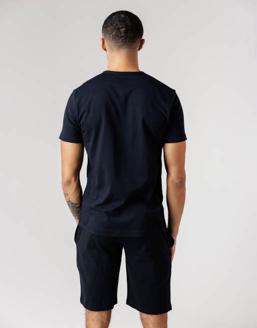 French Connection Cotton t-shirt and shorts co-ord set in navy, 4 of 4