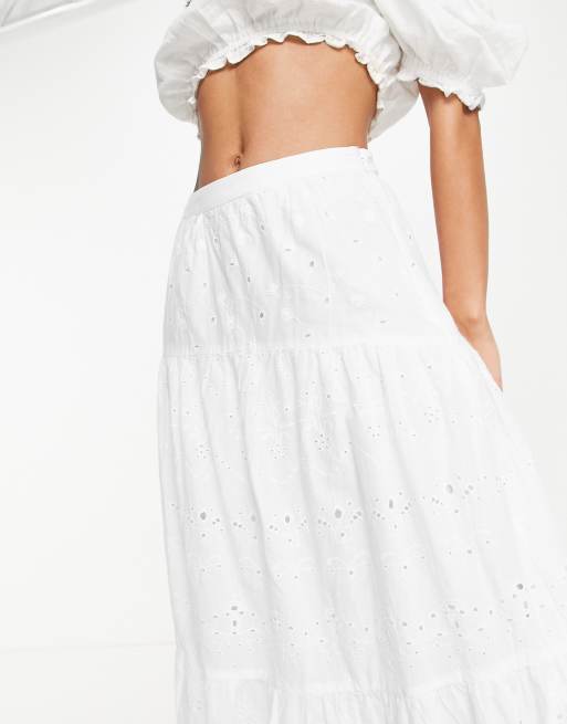 White flowy shop skirt vans