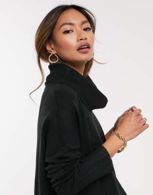 cowl neck jumper black