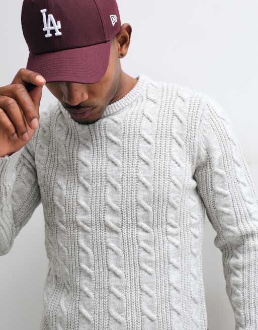 French Connection crew neck cable knit jumper in ecru, 4 of 5