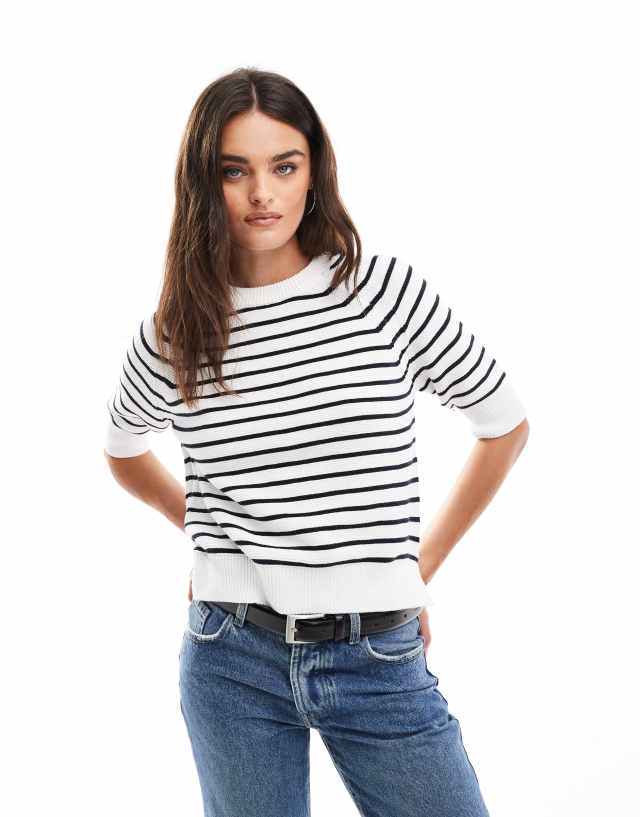 French Connection - crew neck jumper in stripe