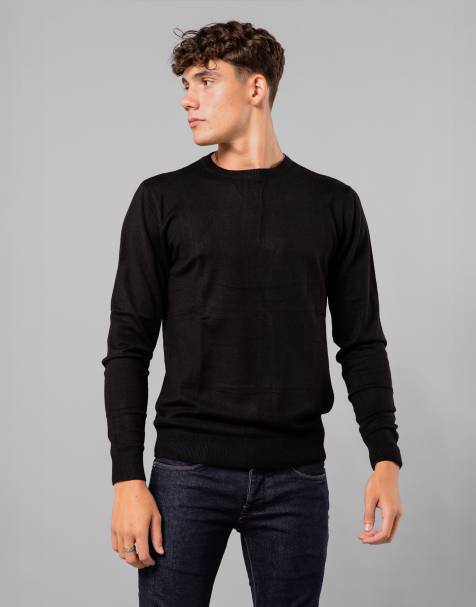 French Connection Crew neck long sleeve knitted jumper in black