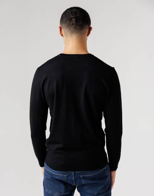 French Connection Crew neck long sleeve knitted jumper in black, 2 of 4