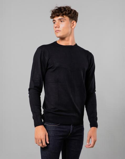 French Connection Crew neck long sleeve knitted jumper in navy - view 1
