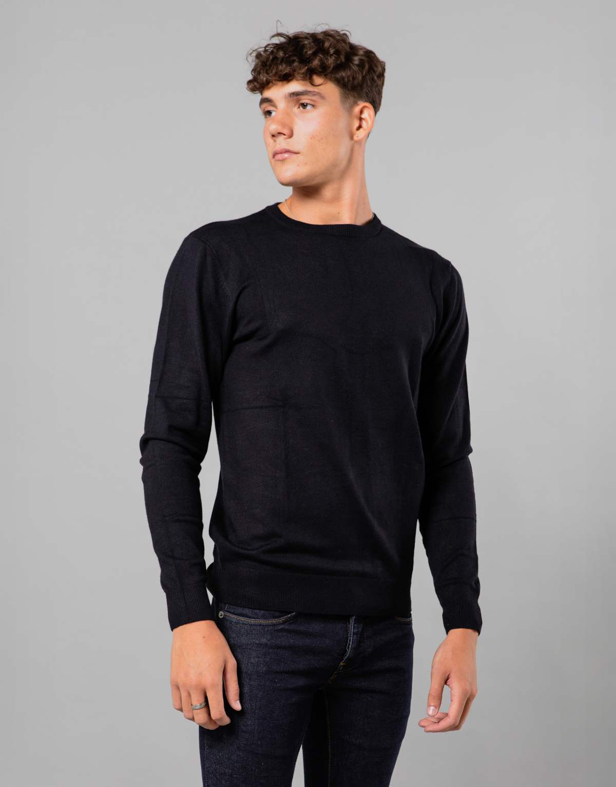 French Connection Crew neck long sleeve knitted jumper in navy