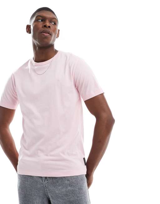 French Connection crew neck short sleeve t-shirt in heathered pink