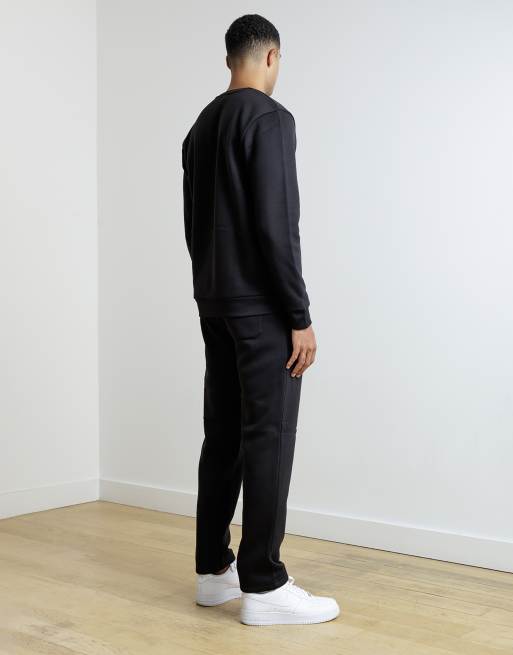 French Connection Crew neck sweatshirt and jogger tracksuit co-ord in black, 2 of 4