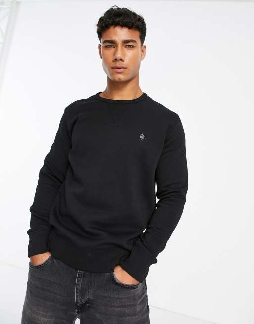 French Connection crew neck sweatshirt in black | ASOS