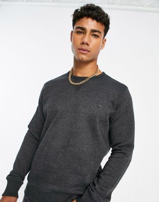 French Connection crew neck sweatshirt in dark gray - ASOS Price Checker